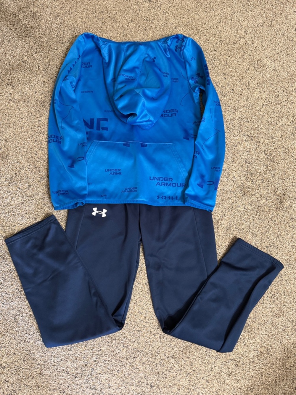 Under Armour Bright Blue Hoodie with Navy Joggers Set